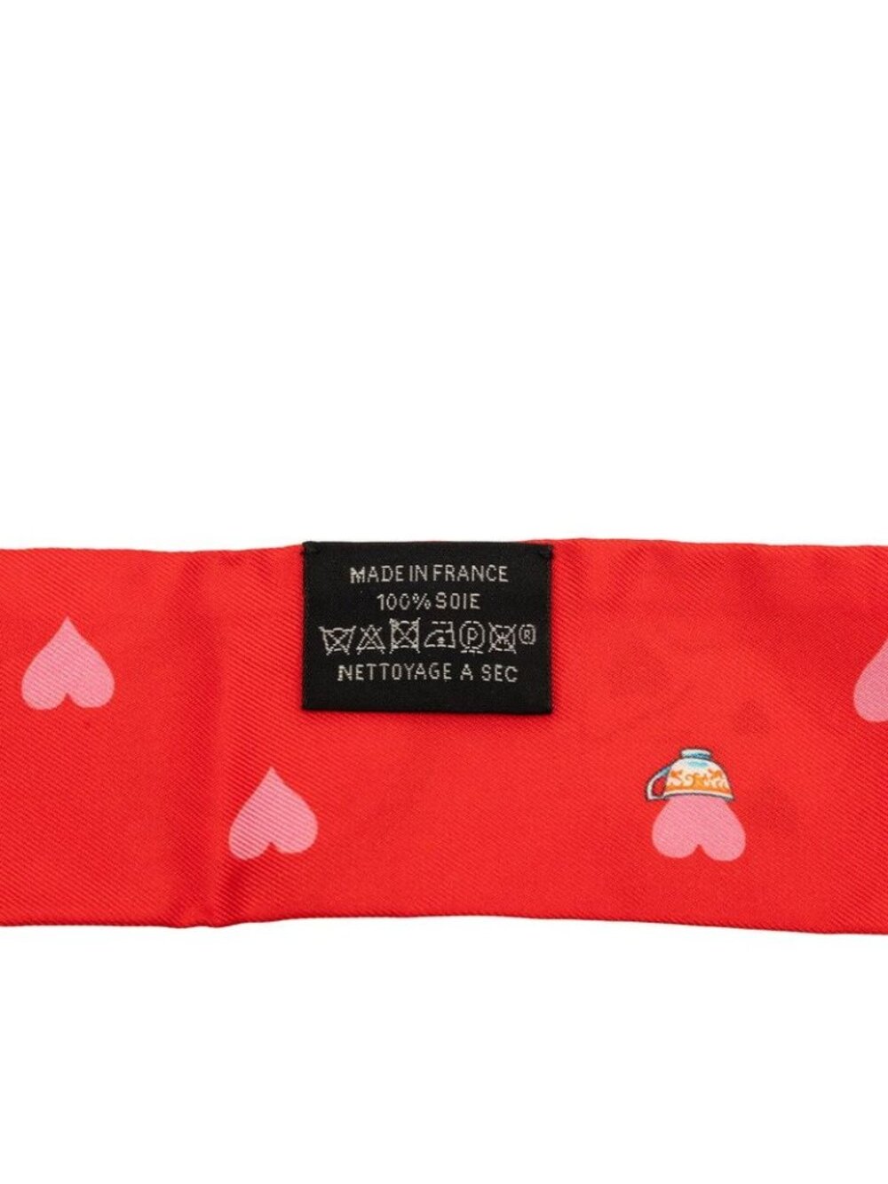 Hermes Twilly Tea Time Scarf Red Multicolor Silk - Picture 5 of 6